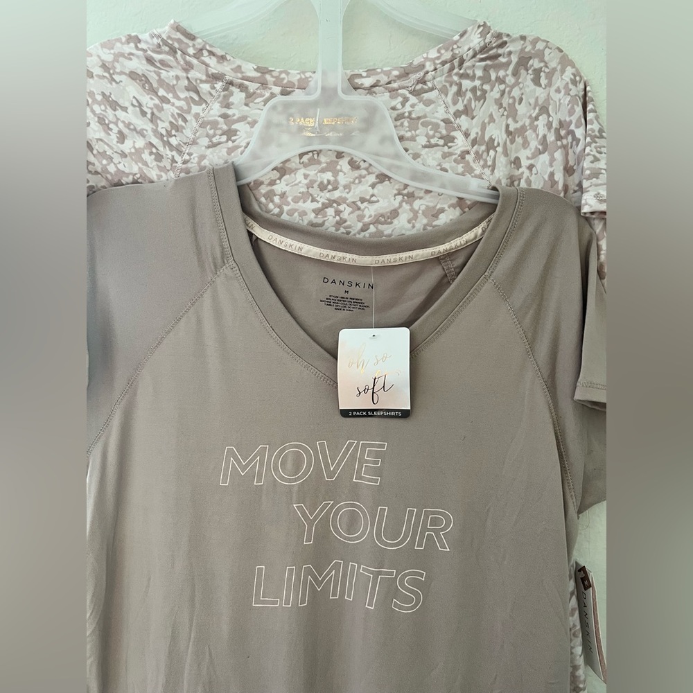 NWT Danskin “Oh So Soft” 2 Pack Sleepshirts - Picture 12 of 12
